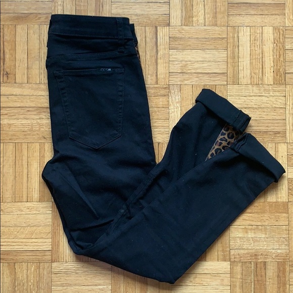 Joe Jeans black high rise skinny cheetah stripe Size 27 - Picture 2 of 5